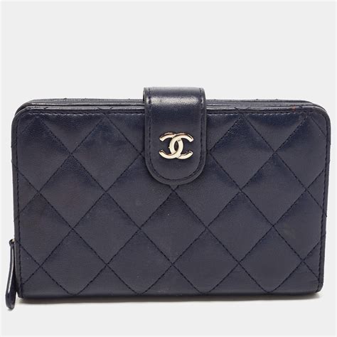 chanel quilted french wallet